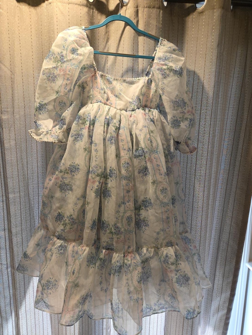 NWT Selkie La Belle Etoile Organza French Puff Dress XS